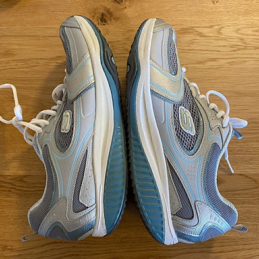 Sketchers Shape-Ups Y2K Blue/Silver Size 10